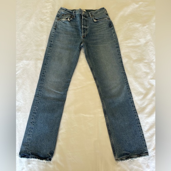 AGOLDE Riley Long Straight Jeans - Picture 1 of 6